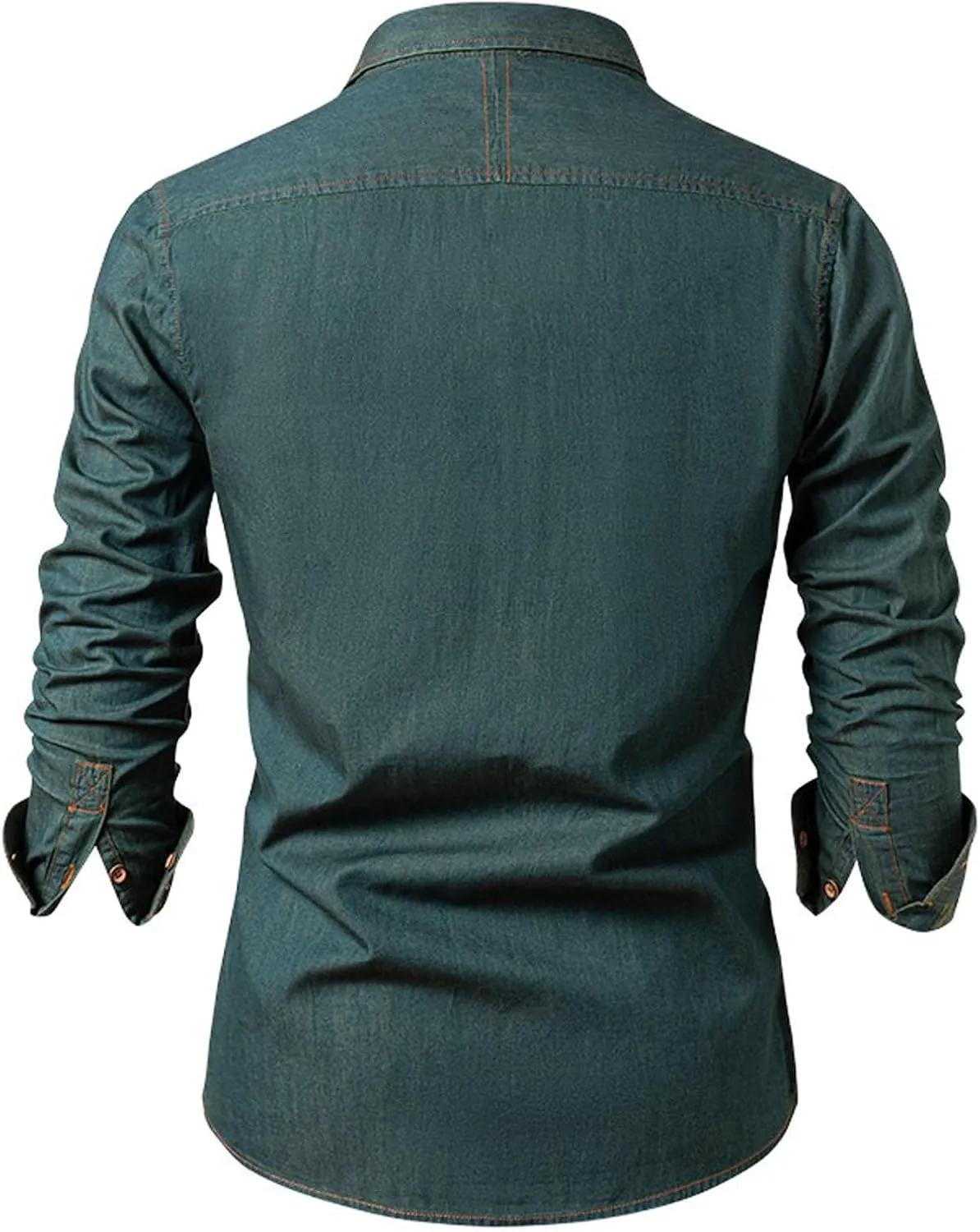 Man Loose Fit Tshirts High Neck Tee Tops for Man Long Sleeve Cardigan Plain Winter Fall Shirts 2025 Trendy Y2K