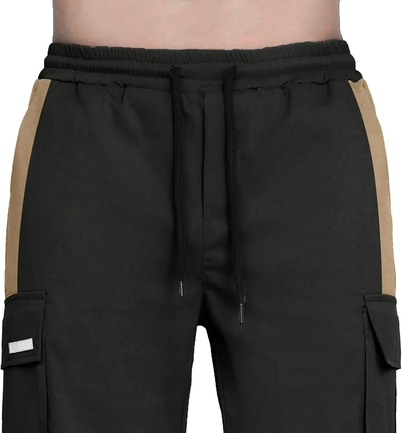 Men's Casual Sports Jogger Running Loose Cargo Pants Regular Multi Pocket Outdoor Fitness Hiking Camping Workout Sweatpants