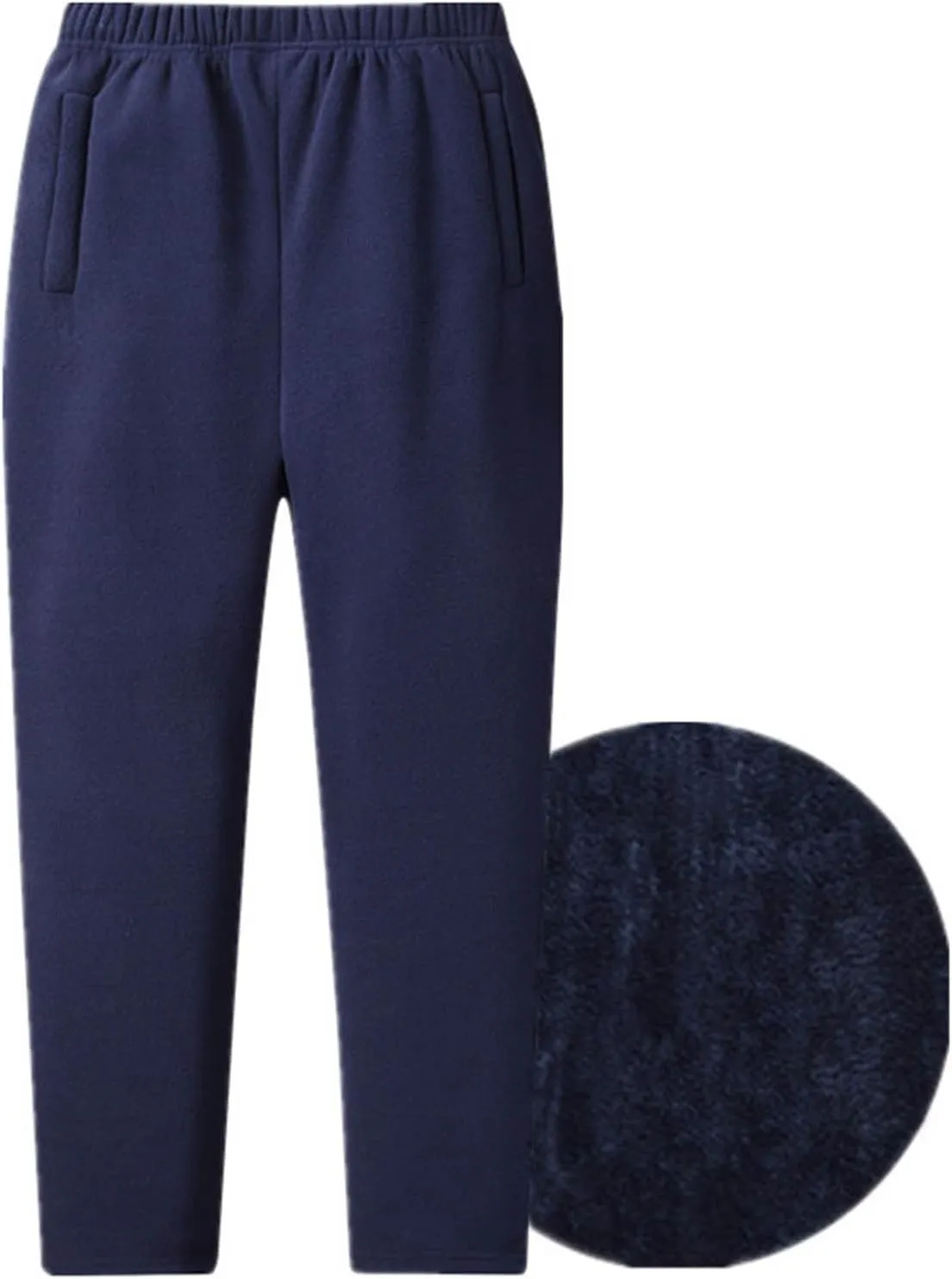 Men's Fleece Lined Sherpa Sweatpants Winter Casual Soft Warm Pants Jogger Lounge Athletic Thermal Pant with Pockets