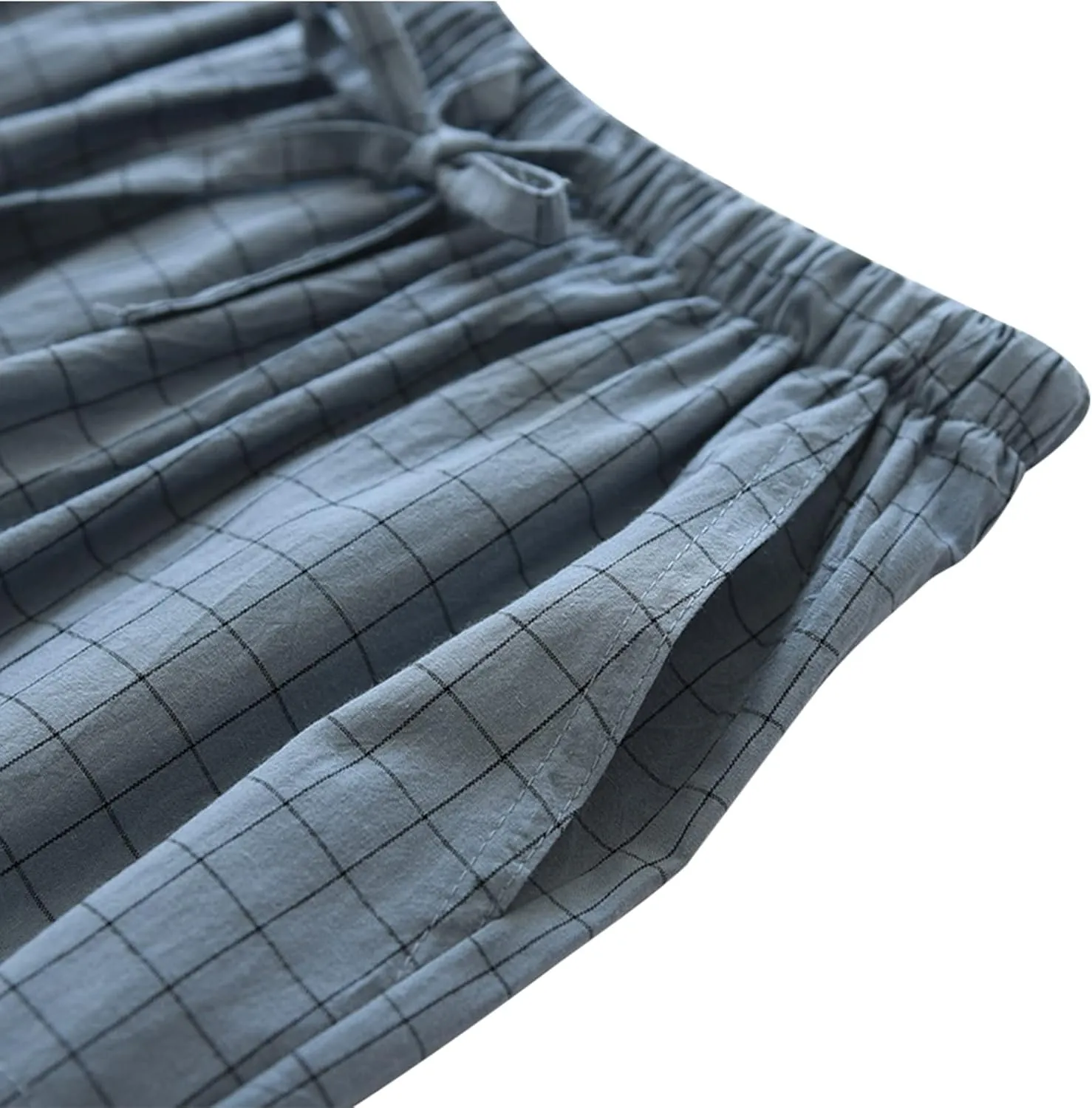 Men's Pajama Pants Cotton Pjs Bottoms Lightweight Pajama Bottoms Woven Knit Pants With Pocket