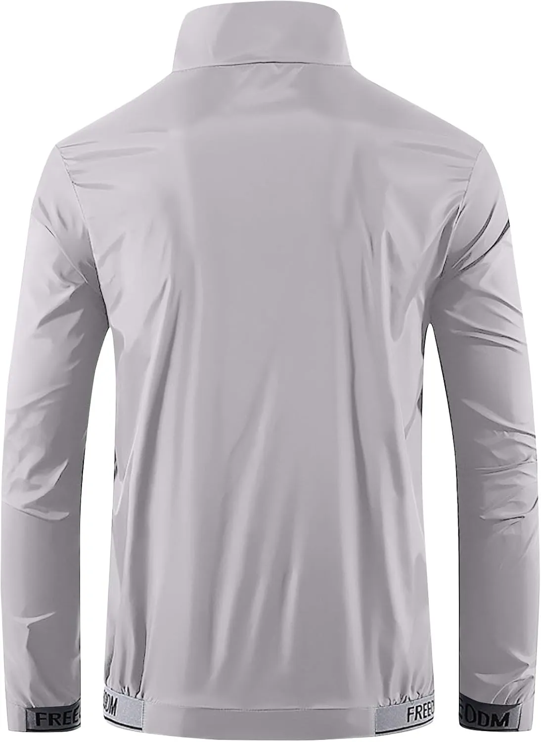 Mens UPF 50  Full Zip Up Sun Protection Jacket Casual Long Sleeve Lightweight UV Shirts for Hot Weather Hiking Fishing
