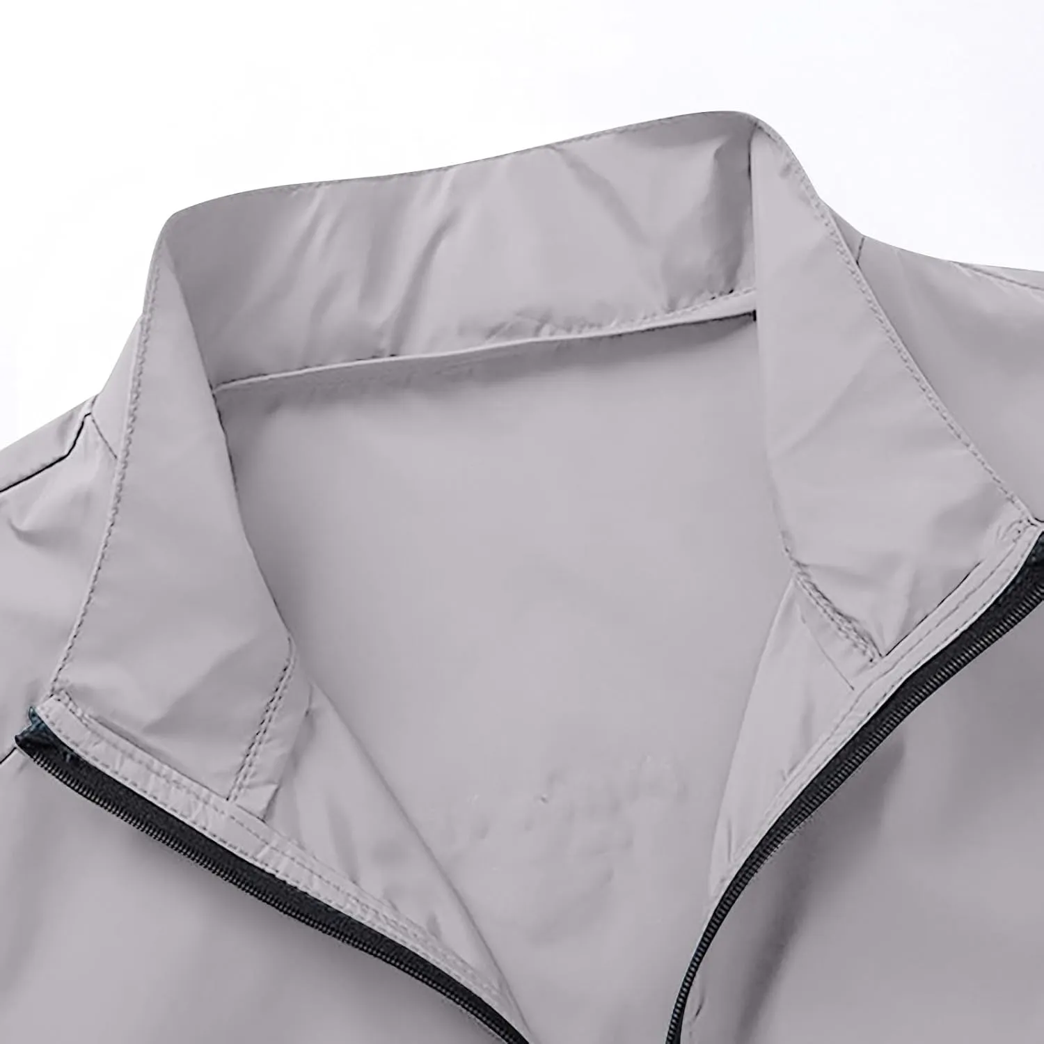 Mens UPF 50  Full Zip Up Sun Protection Jacket Casual Long Sleeve Lightweight UV Shirts for Hot Weather Hiking Fishing