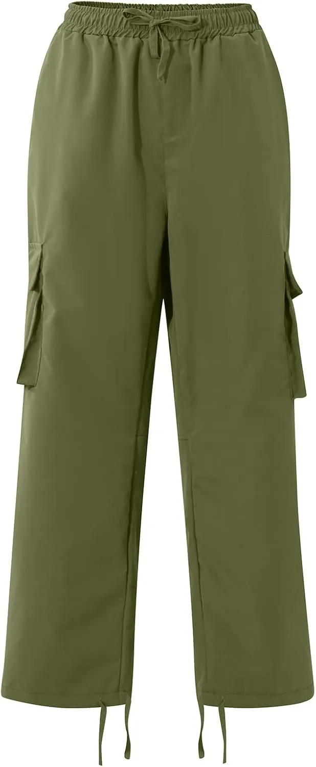 Outdoor Cargo Pants for Men Lightweight Relaxed Fit Tactical Pants Solid Camo Multi Pockets Classic Trousers