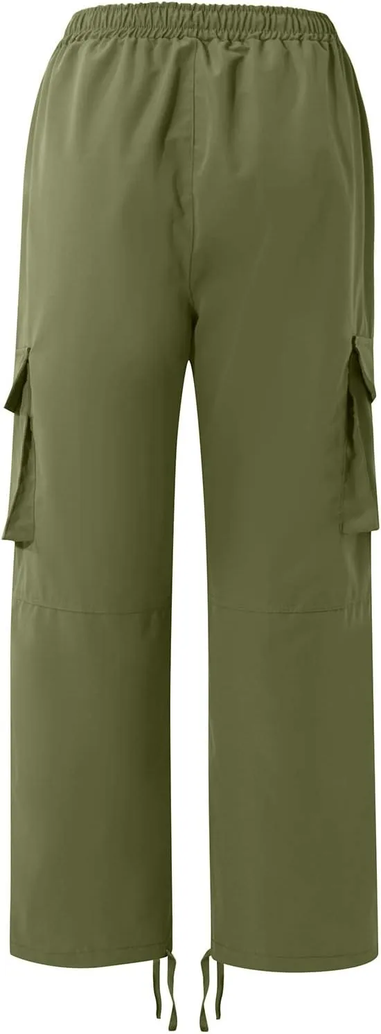 Outdoor Cargo Pants for Men Lightweight Relaxed Fit Tactical Pants Solid Camo Multi Pockets Classic Trousers