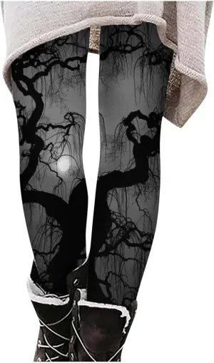 Pumpkin Head Stripes Print Legging Halloween Print Collection High Waist Women Leggings Compression Pants for Yoga