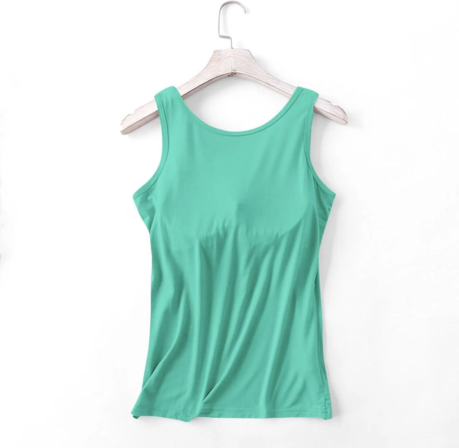 Shelf Bra Tanks for Women Summer Trendy Padded Tank Tops Basic Classic Cozy Undershirts Outfit with Built in Bras