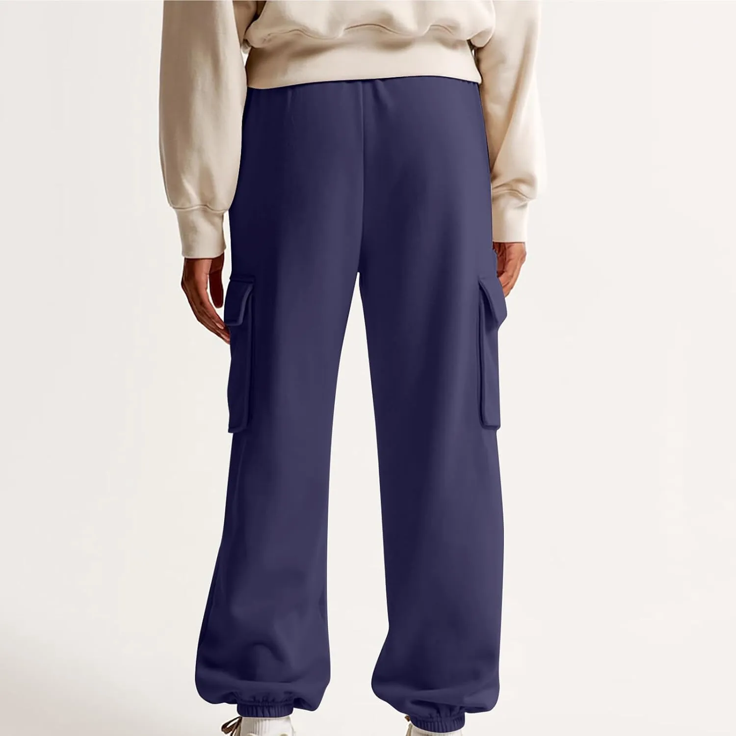 Straight Leg Sweatpants for Women Wide Leg High Waisted Baggy Lounge Casual Joggers Open Bottom Athletic Sweat Pants