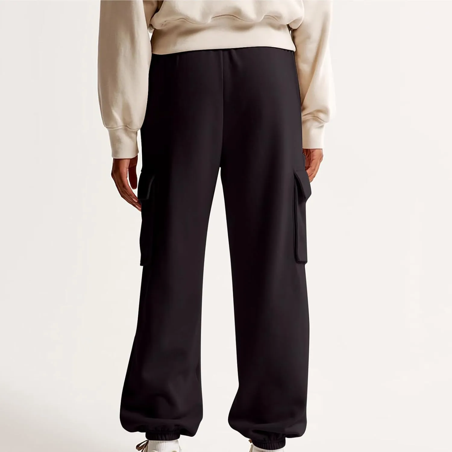 Straight Leg Sweatpants for Women Wide Leg High Waisted Baggy Lounge Casual Joggers Open Bottom Athletic Sweat Pants