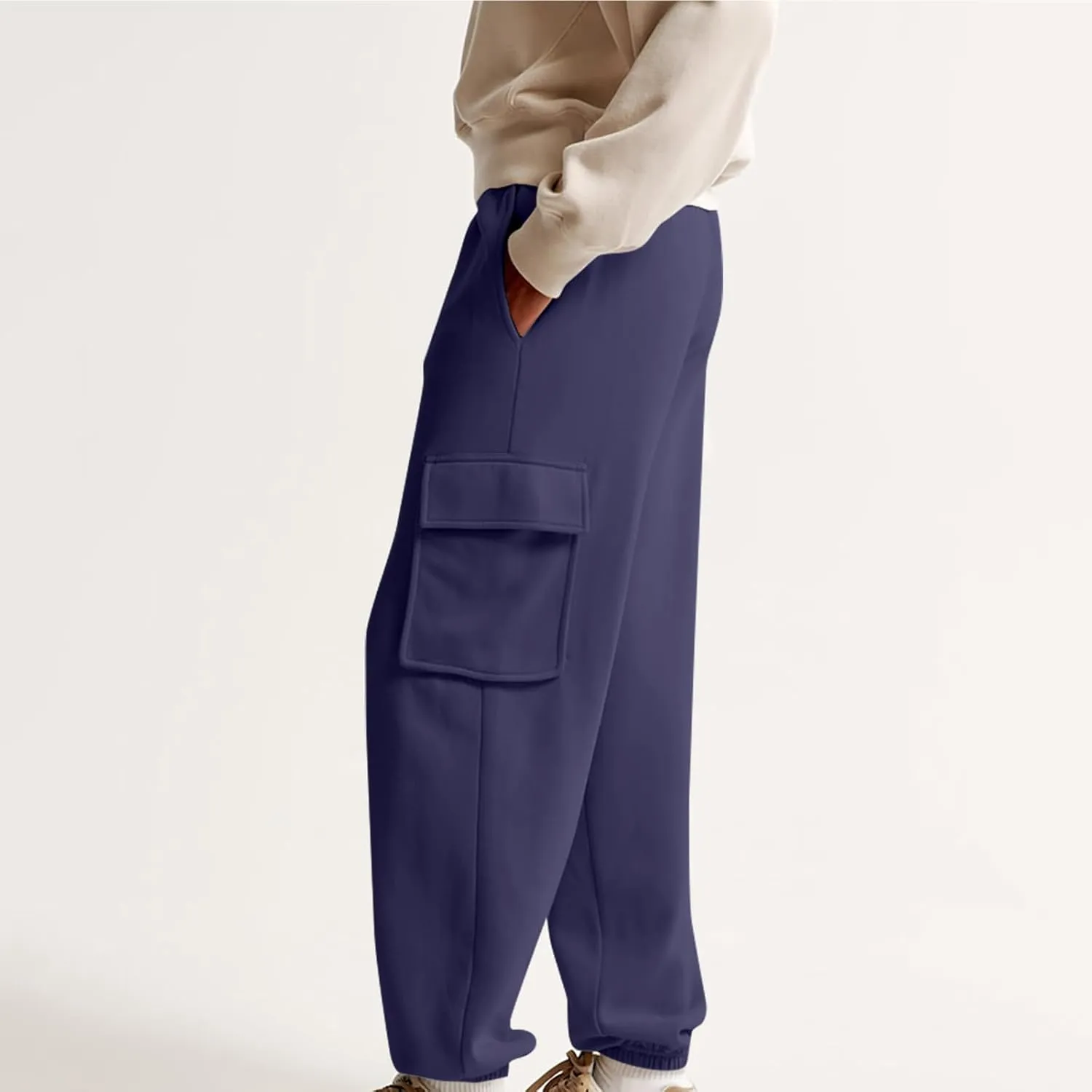 Straight Leg Sweatpants for Women Wide Leg High Waisted Baggy Lounge Casual Joggers Open Bottom Athletic Sweat Pants
