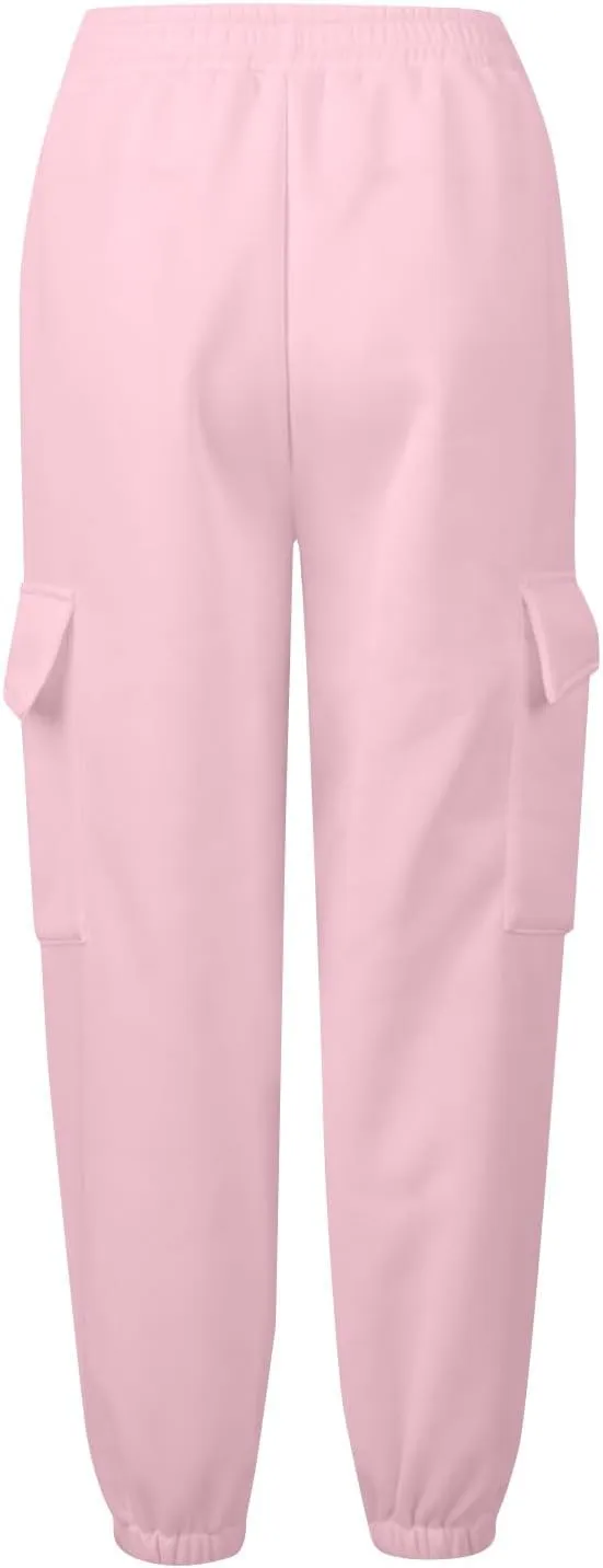 Straight Leg Sweatpants for Women Wide Leg High Waisted Baggy Lounge Casual Joggers Open Bottom Athletic Sweat Pants