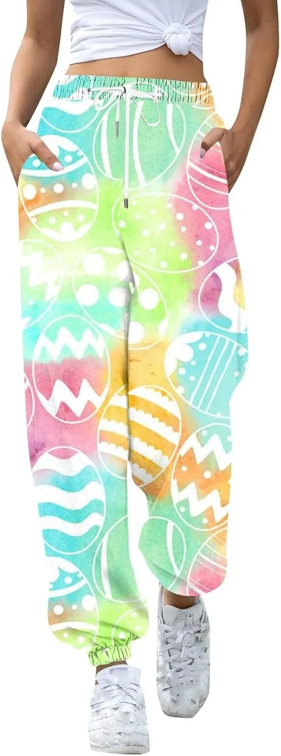 Sweatpants Women Joggers with Pockets Fleece Lined Lounge Pants Elastic High Waisted Baggy Athletic Joggers Pants