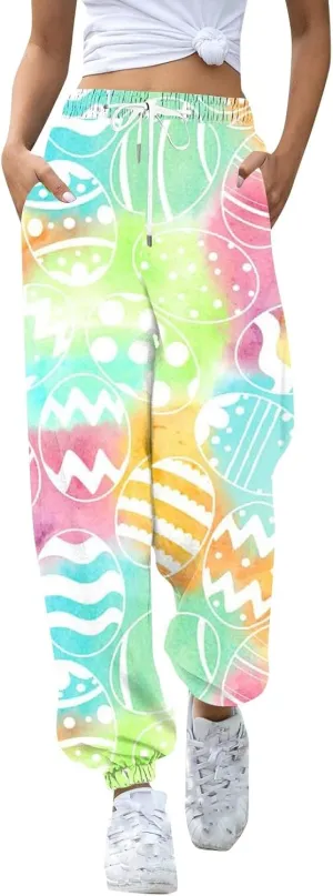 Sweatpants Women Joggers with Pockets Fleece Lined Lounge Pants Elastic High Waisted Baggy Athletic Joggers Pants