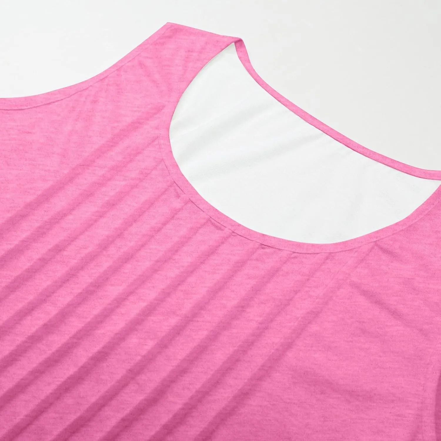 Tank Tops for Women 2025 Summer Sleeveless Pleated Crewneck Shirts Dressy Casual Beach Vacation Clothes
