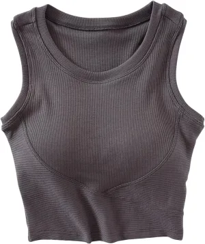 Tanks with Built in Bra Support U Neck Sleeveless Basic Undershirts Trendy Lightweight Smooth Turtleneck Camisole
