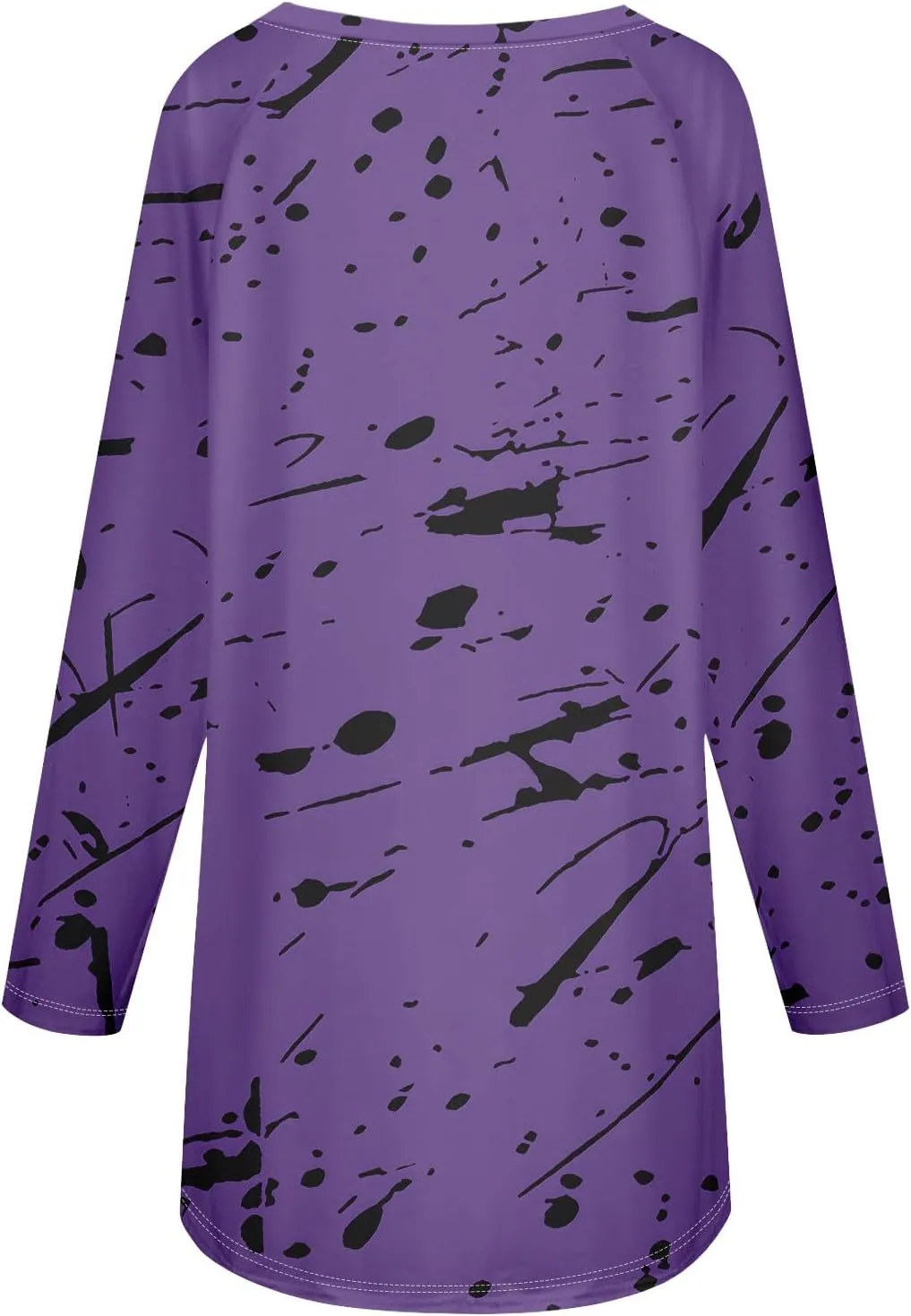 Tops For Women Trendy Print Crewneck Long Sleeve Shirts Plus Size Tunics Or Tops To Wear With Leggings