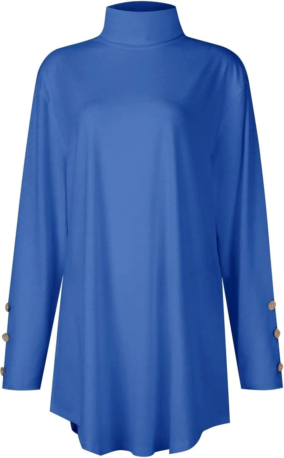 Tunic Sweatshirts for Women Spring Fashion Long Shirts to Wear with Leggings Casual Turtleneck Long Sleeve Pullover Tops