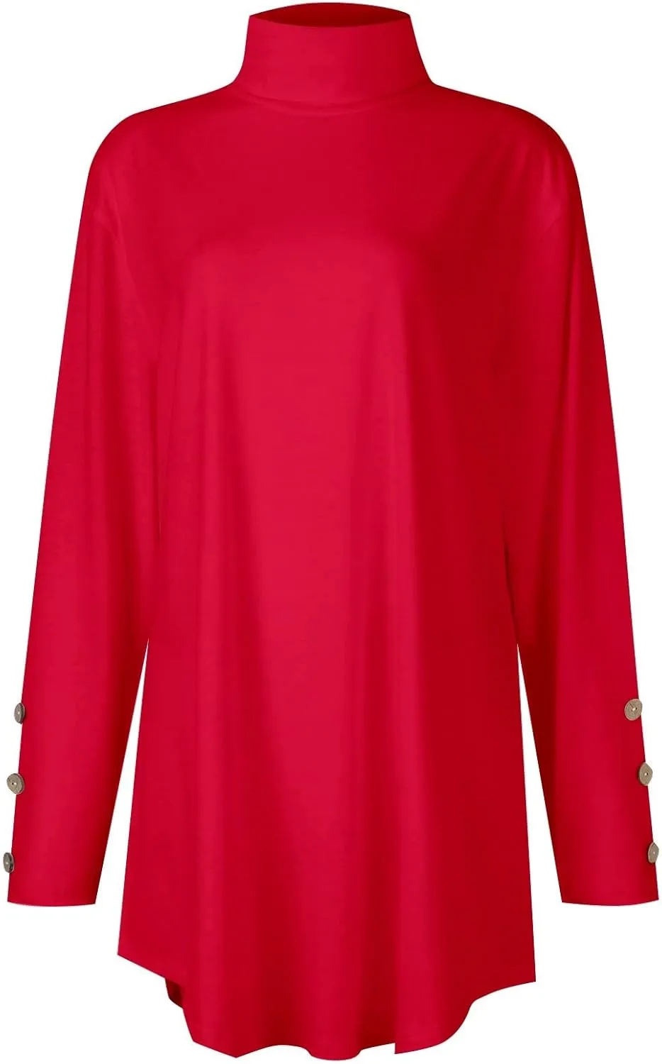 Tunic Sweatshirts for Women Spring Fashion Long Shirts to Wear with Leggings Casual Turtleneck Long Sleeve Pullover Tops