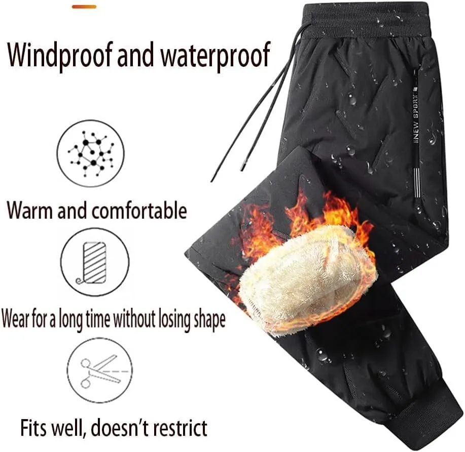 Unisex Fleece Jogging Bottoms,Unisex Lambswool Fleece-Lined Joggers,Winter Lambswool Fleece Jogging Bottoms