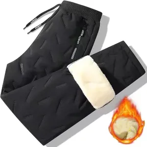 Unisex Fleece Jogging Bottoms,Unisex Lambswool Fleece-Lined Joggers,Winter Lambswool Fleece Jogging Bottoms