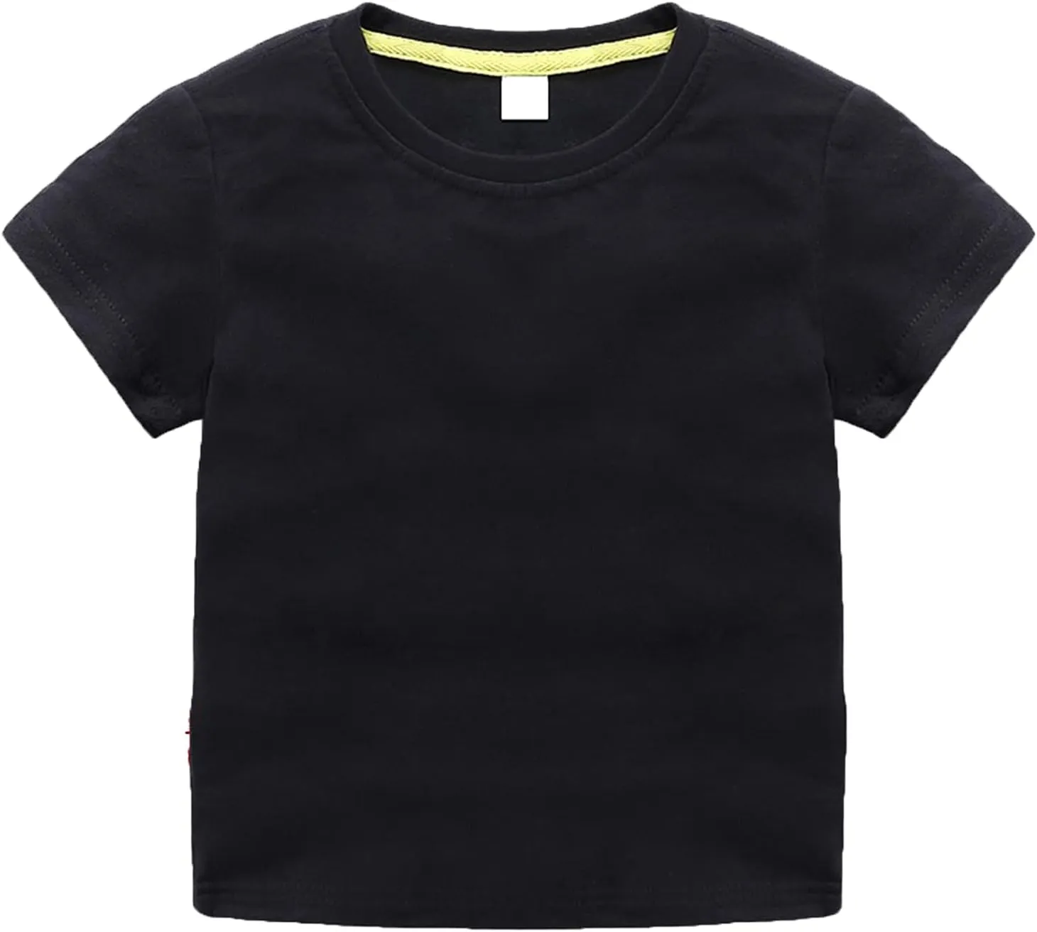 Unisex Kids Baby Soft Cotton Basic T-Shirt Crew Neck Short Sleeve Tops Shirt Solid Tees Boys Girls Summer Clothes