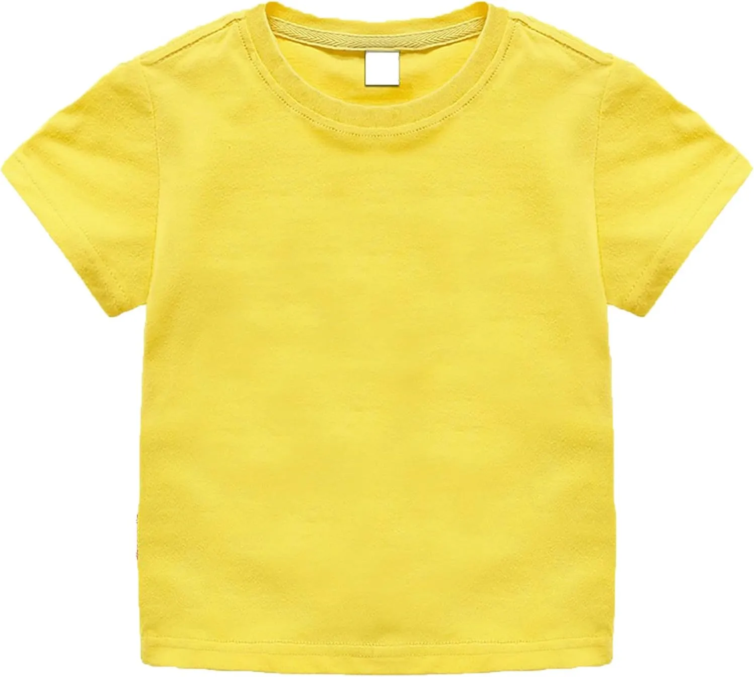 Unisex Kids Baby Soft Cotton Basic T-Shirt Crew Neck Short Sleeve Tops Shirt Solid Tees Boys Girls Summer Clothes