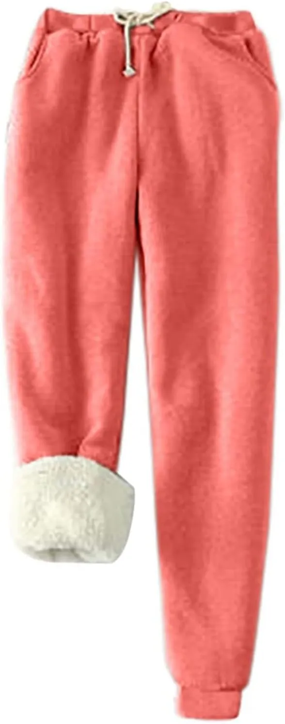 Winter Lounge Sets for Women Cozy Warm Two Piece Outfits Fuzzy Fleece Lined Long Sleeve Pullover with Pants