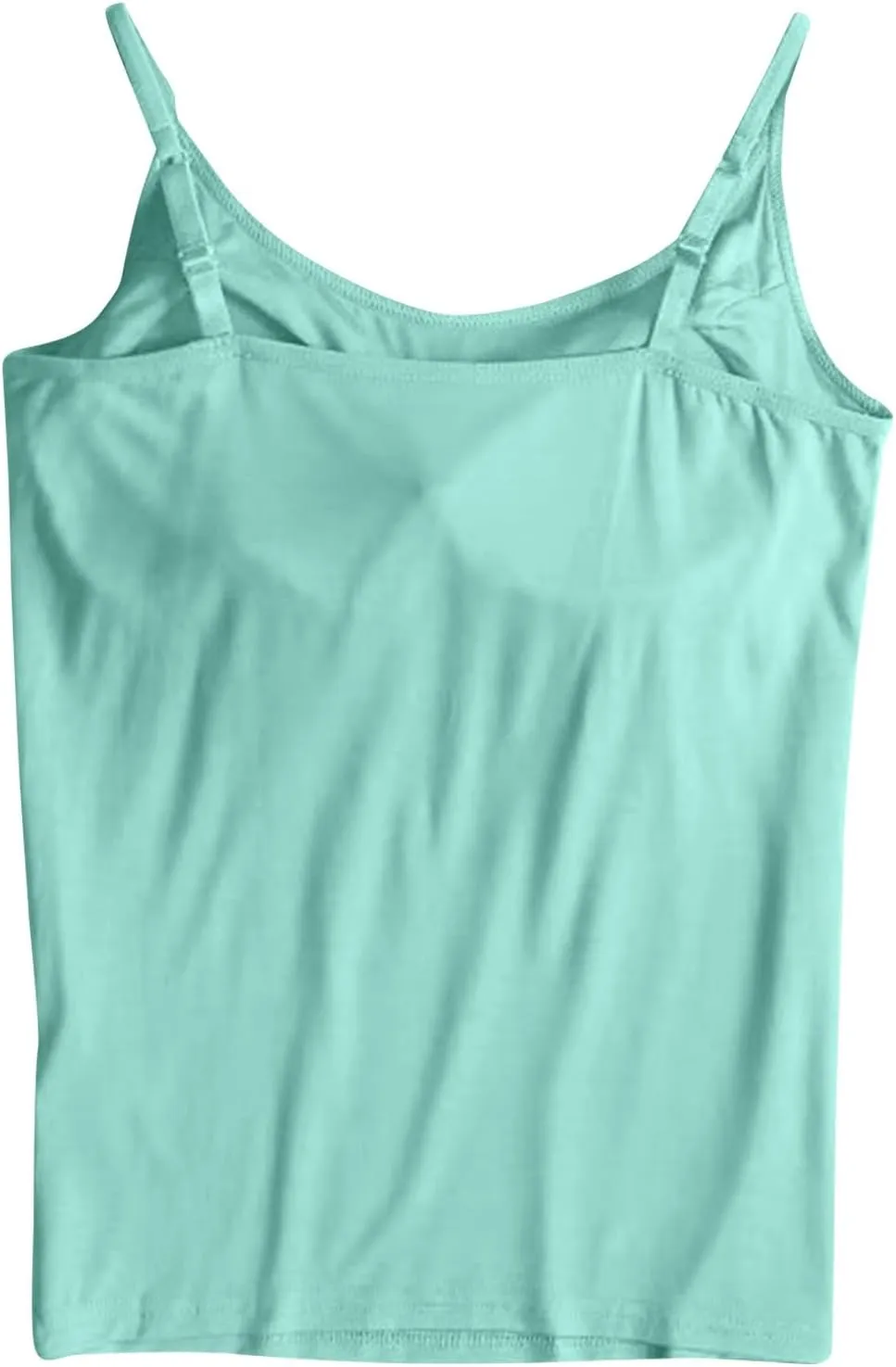 Women Camisole Tank Tops with Built in Bra 2025 Summer Adjustable Spaghetti Strap Cami Workout Yoga Padded Undershirt