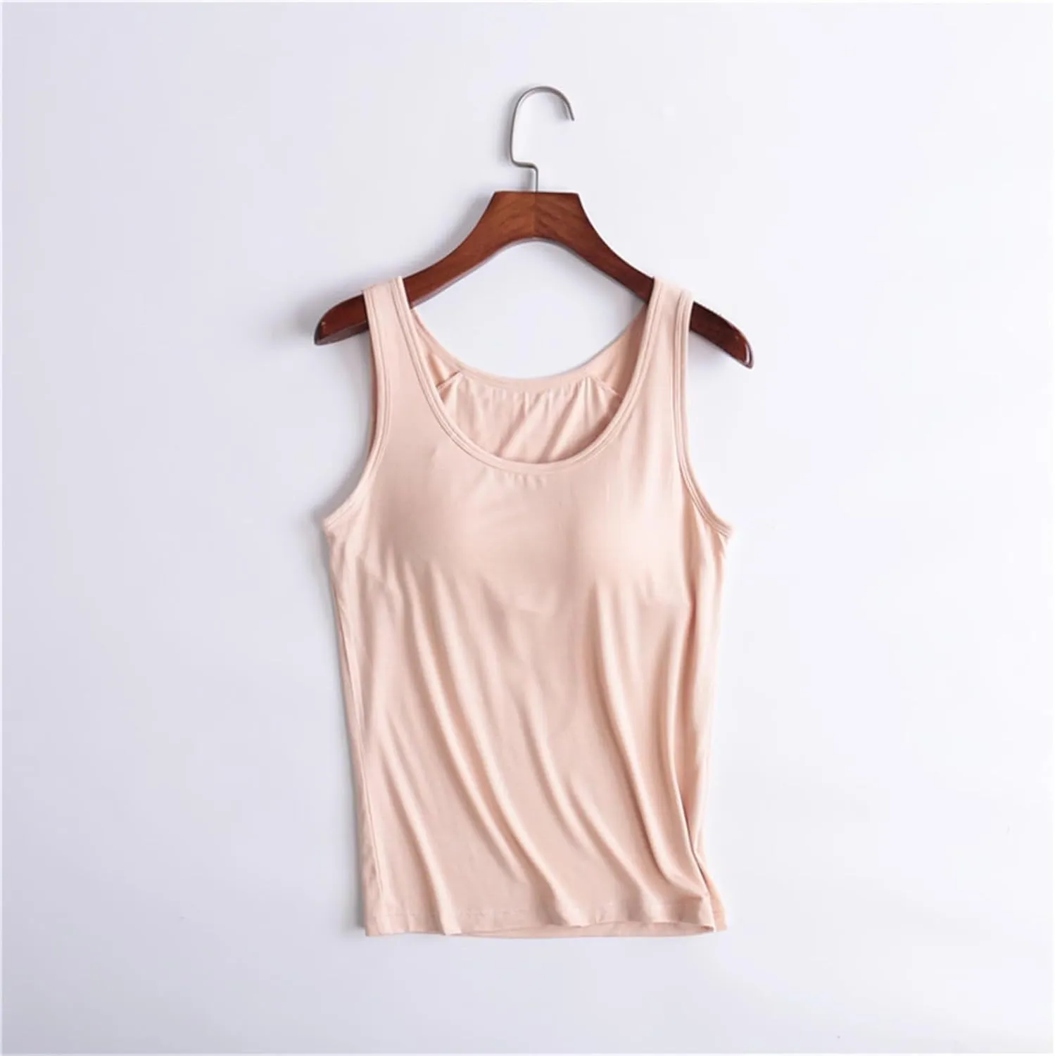 Women Tank Tops with Built in Bras Spaghetti Strap Camisole Layer Undershirt 2025 New Casual Workout Yoga Vest