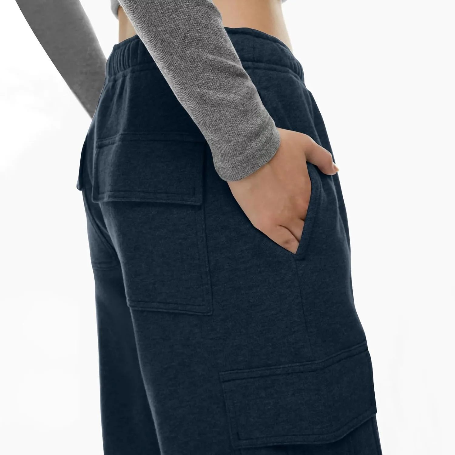 Women's Baggy Sweatpants 2024 Trendy Drawstring High Waisted Casual Trousers Jogger Pant Athletic Lounge Trousers