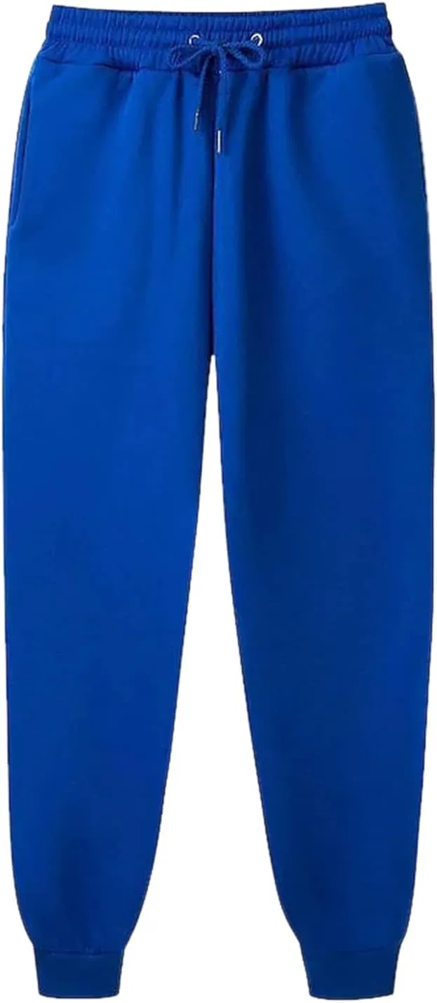 Women's Casual Elastic High Waist Running Sweatpants Business Casual Solid Color Cotton Soft Comfy Trousers Straight Leg Pant
