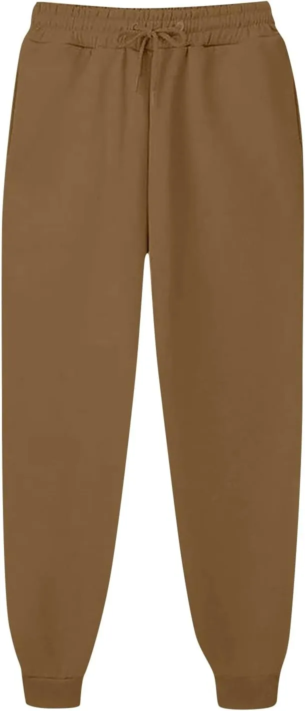 Women's Cinch Bottom Sweatpants High Waisted Athletic Joggers for Ladies Teen Girls Drawstring Joggers Lounge Pants