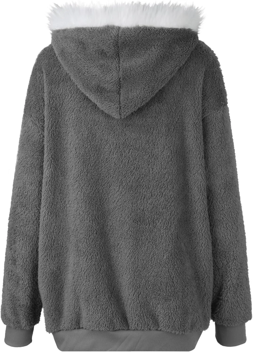 Womens Coat 2023 Plush Sweatshirt Fuzzy Winter Fleece Warm Hoodie Outwear Fashion Plus Size Sharpa Jacket