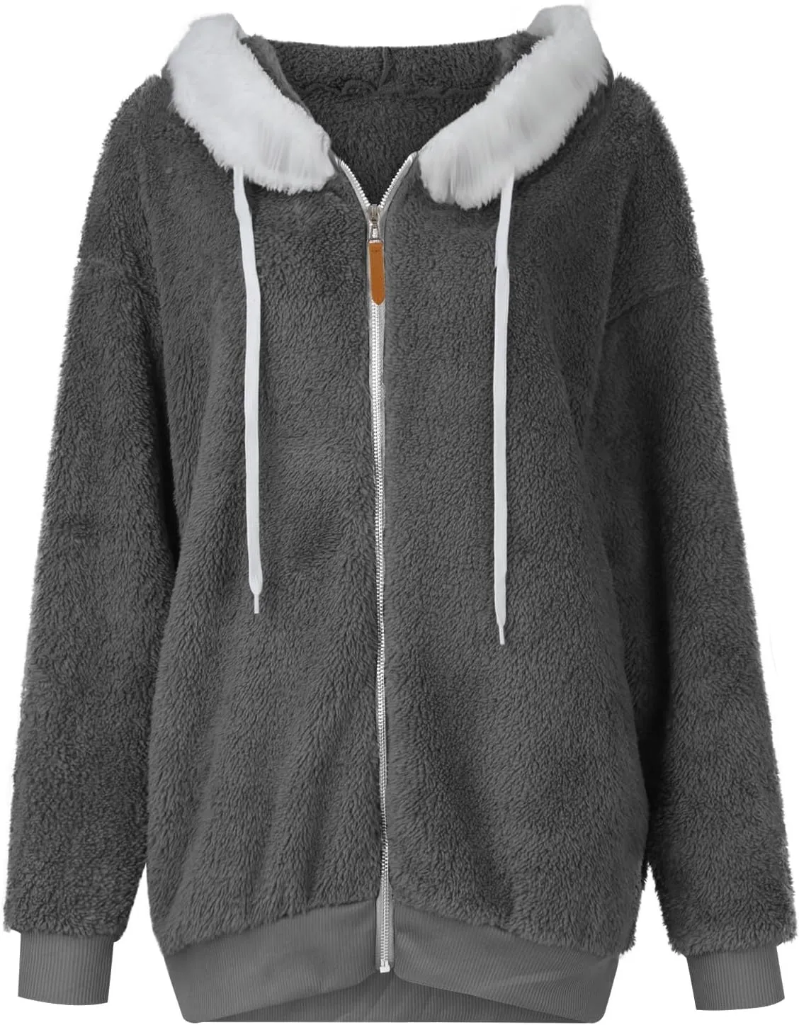 Womens Coat 2023 Plush Sweatshirt Fuzzy Winter Fleece Warm Hoodie Outwear Fashion Plus Size Sharpa Jacket