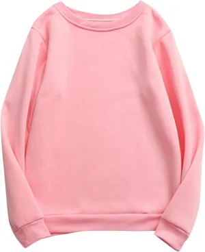 Womens Crewneck Oversized Sweatshirts Fleece Comfy Fall Baggy Cute Sweatshirt Long Sleeve Lightweight Pullover Tunics