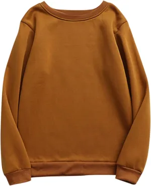 Womens Crewneck Oversized Sweatshirts Fleece Comfy Fall Baggy Cute Sweatshirt Long Sleeve Lightweight Pullover Tunics