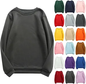 Womens Crewneck Oversized Sweatshirts Fleece Comfy Fall Baggy Cute Sweatshirt Long Sleeve Lightweight Pullover Tunics
