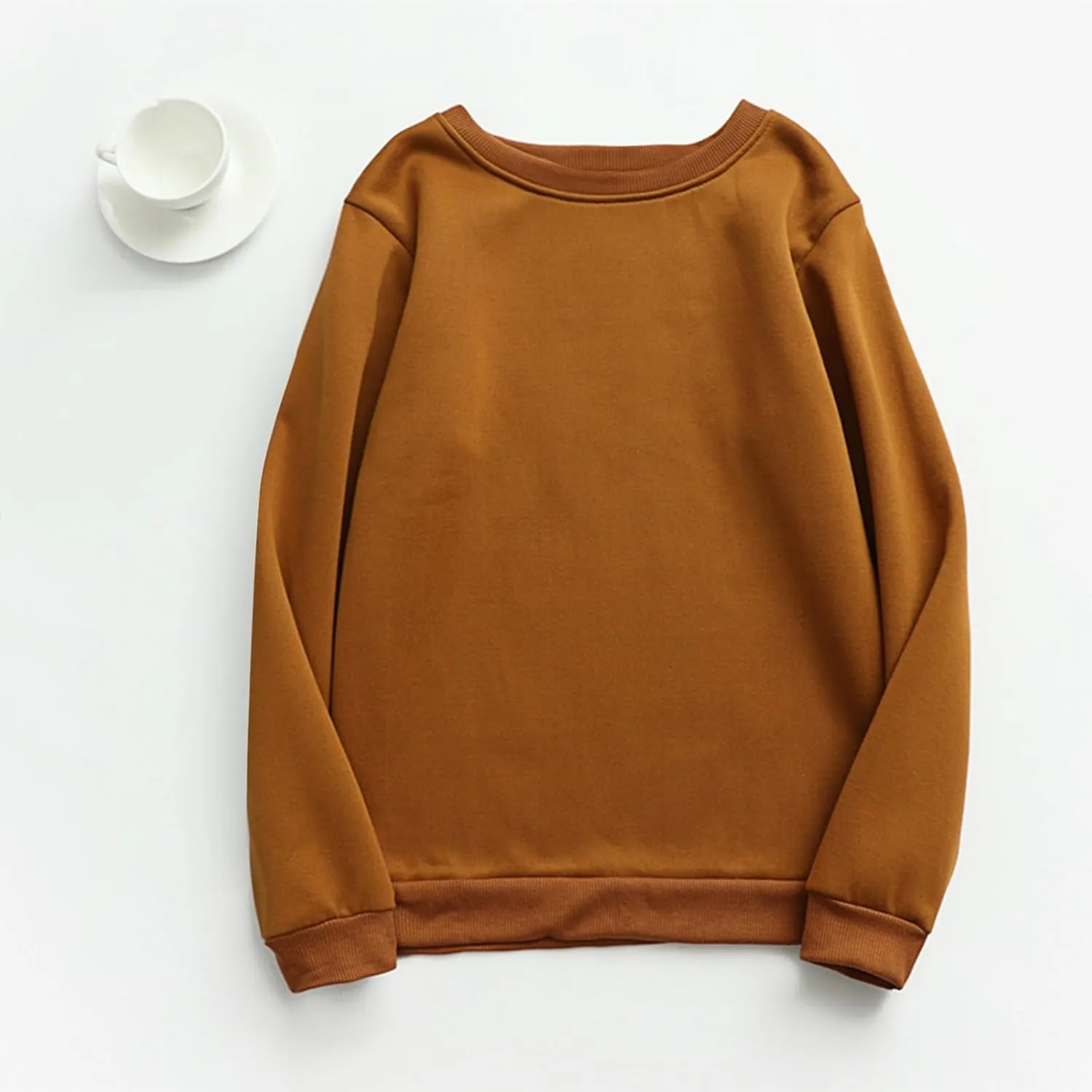 Womens Crewneck Oversized Sweatshirts Fleece Comfy Fall Baggy Cute Sweatshirt Long Sleeve Lightweight Pullover Tunics
