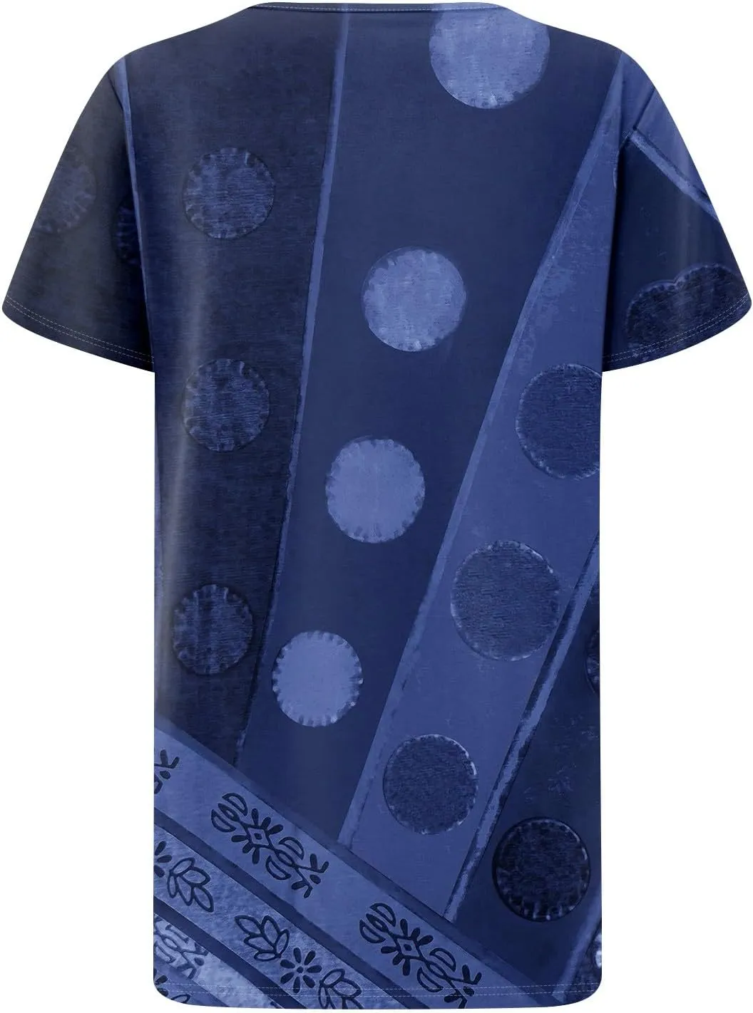 Womens Crewneck Short Sleeve Tops 2025 Boho Floral Prints Trendy Tshirts Business Casual Basic Tee Loose Blouse