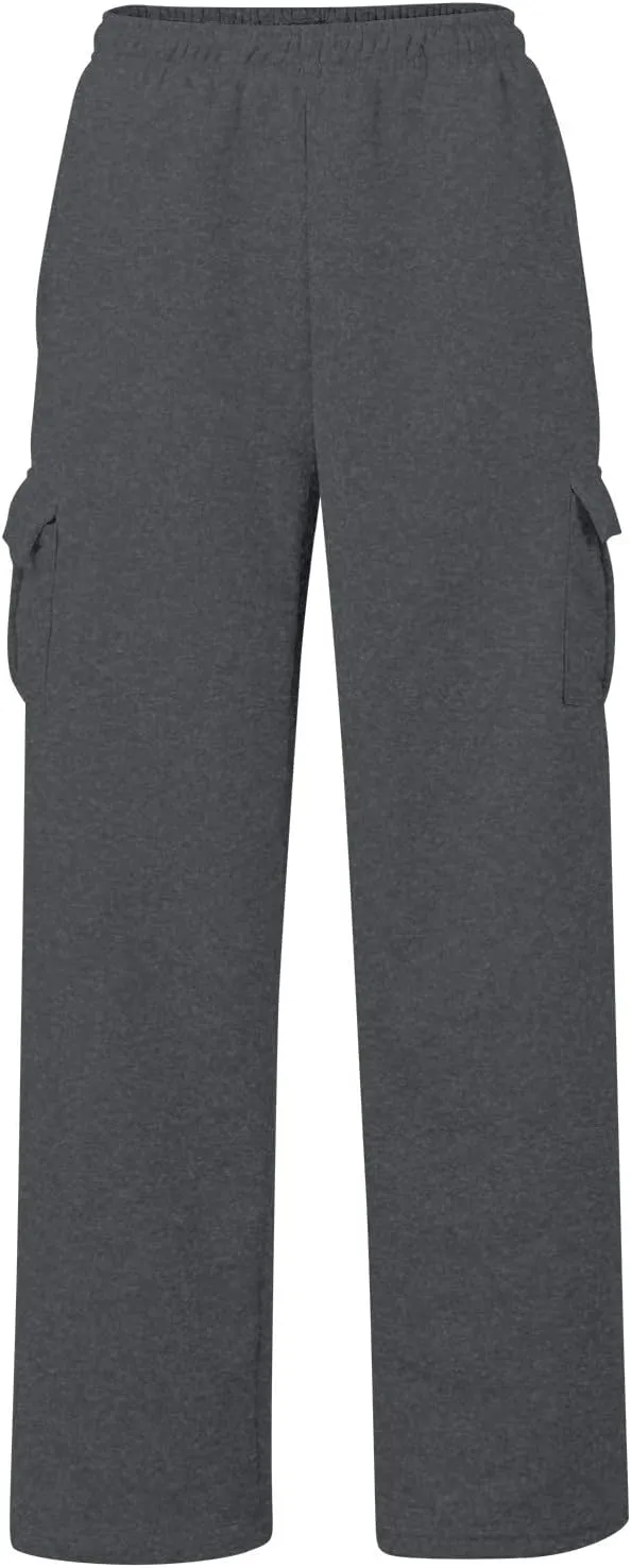 Womens Fleece Sweatpants Warm Baggy Pants 2024 Y2k Comfy Oversized Fall Joggers High Waisted Cotton Lounge Pockets