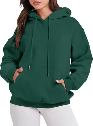 Womens Hoodies Casual Long Sleeve Drawstring Women's Casual Pocket Hoodie Long Sleeve Fashion Rope Pullover Hoodie