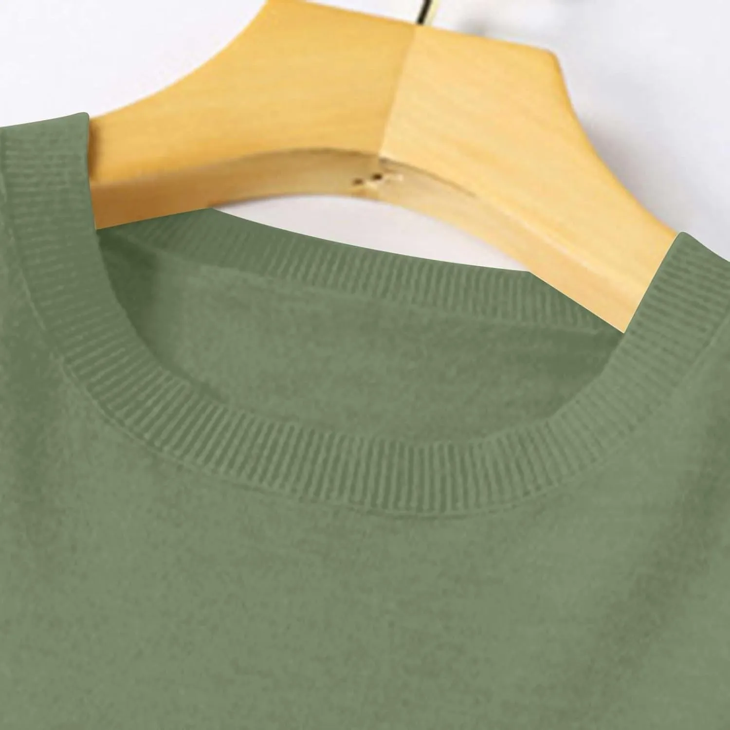 Womens Knit Soft Sweater Casual Basic Crewneck Pullover Loose Comfy Long Sleeve Tops Lightweight Lounge Shirts