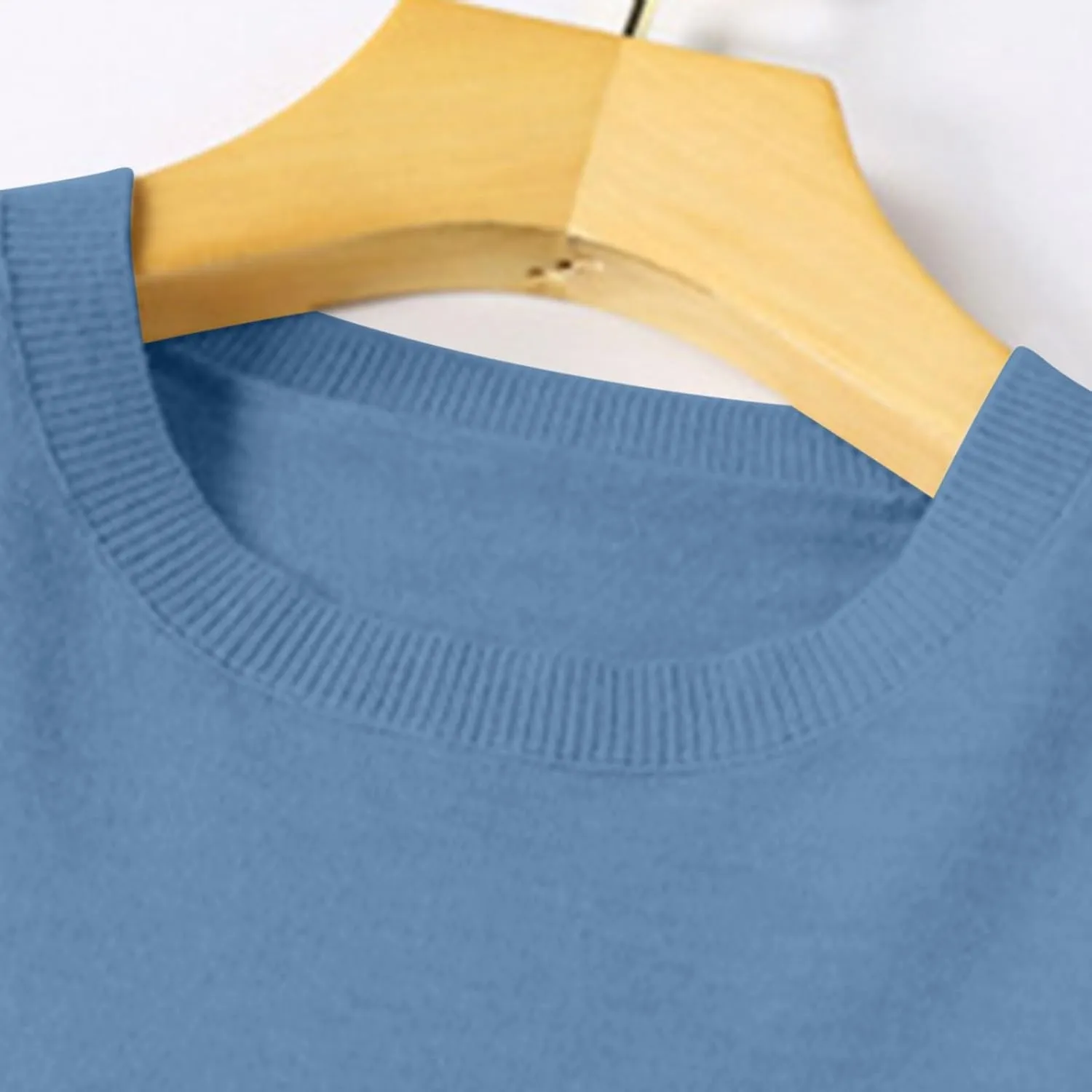 Womens Knit Soft Sweater Casual Basic Crewneck Pullover Loose Comfy Long Sleeve Tops Lightweight Lounge Shirts