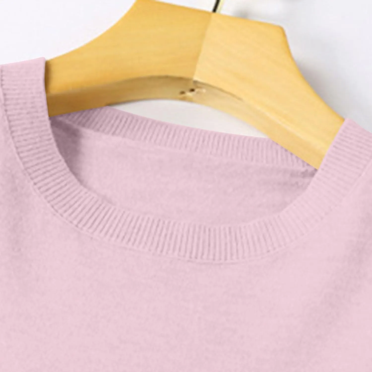Womens Knit Soft Sweater Casual Basic Crewneck Pullover Loose Comfy Long Sleeve Tops Lightweight Lounge Shirts