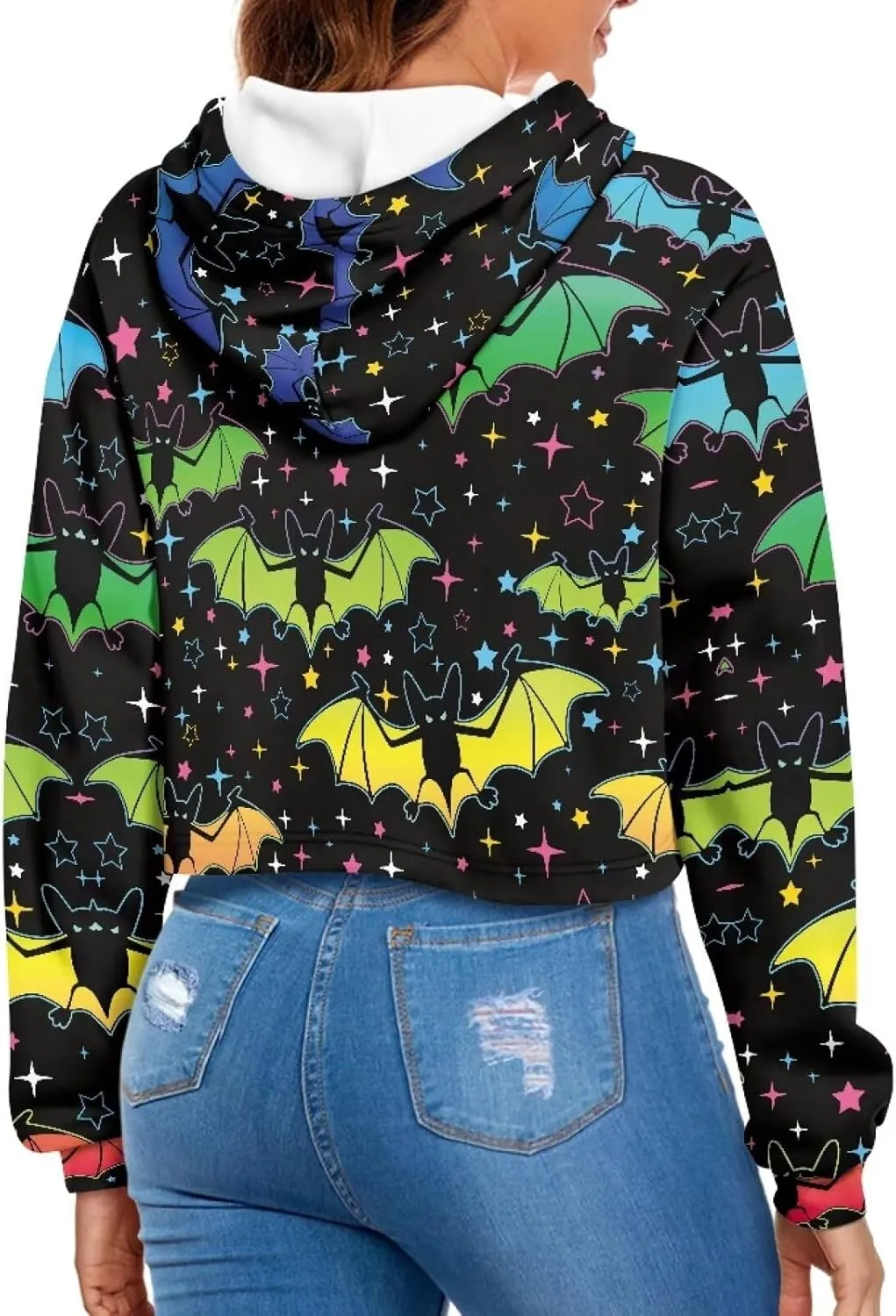 Womens Long Sleeve Crop Tops Lightweight Hoodie Pullover Blouses Drawstring Sweatshirts Casual Shirts Tunics