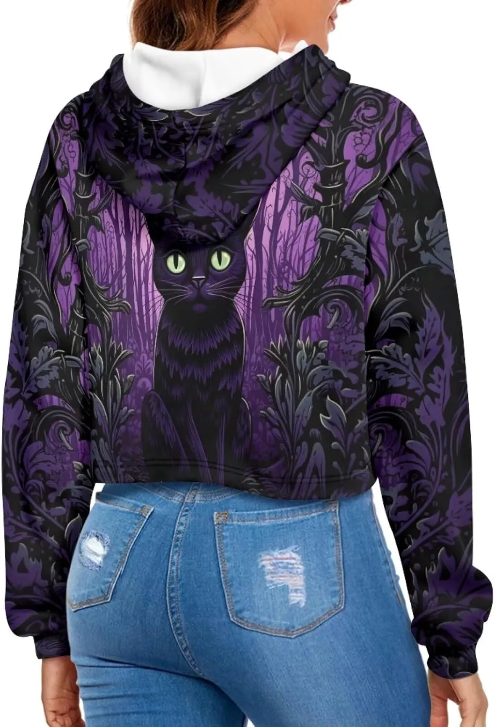 Womens Long Sleeve Crop Tops Lightweight Hoodie Pullover Blouses Drawstring Sweatshirts Casual Shirts Tunics