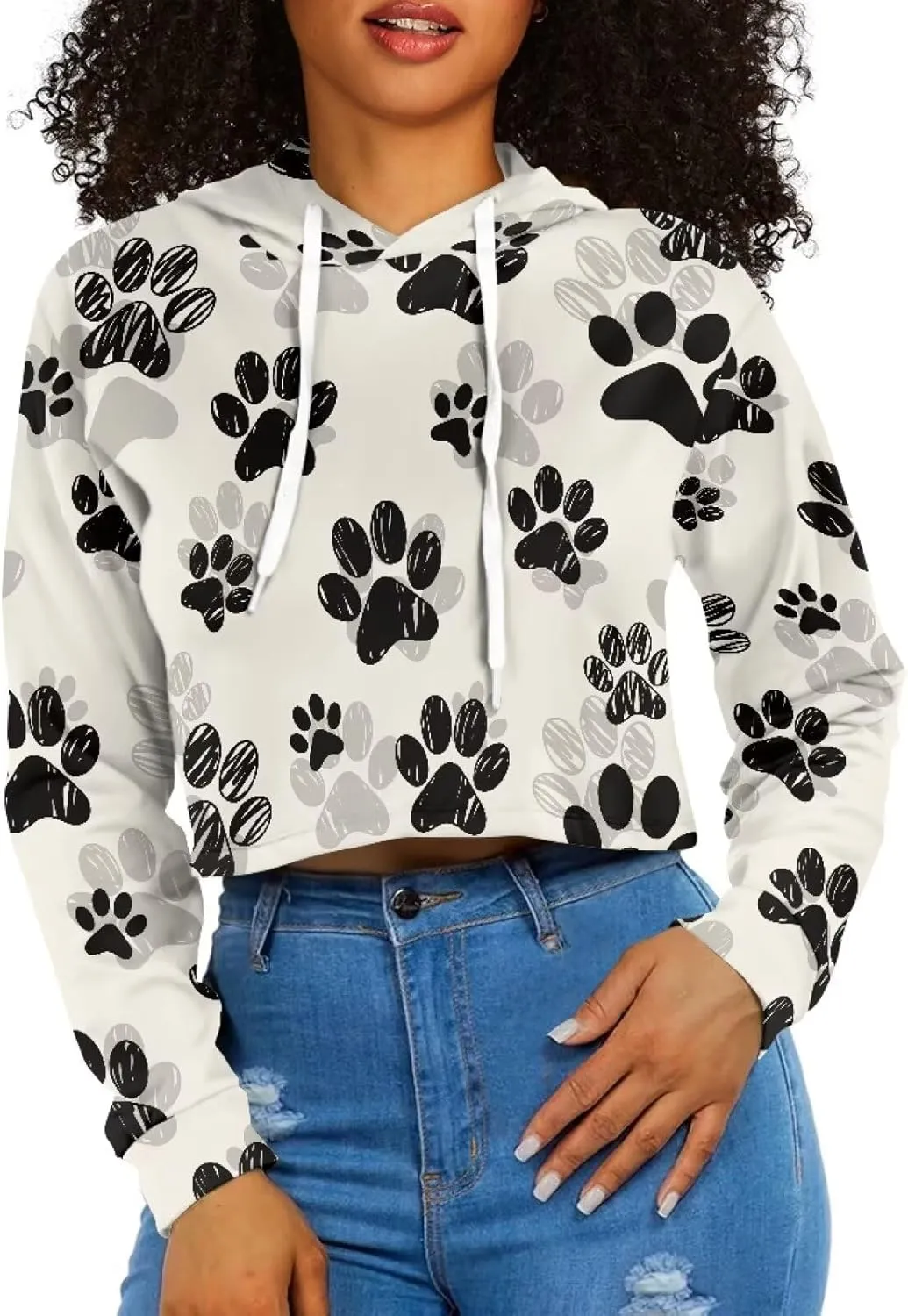 Womens Long Sleeve Crop Tops Lightweight Hoodie Pullover Blouses Drawstring Sweatshirts Casual Shirts Tunics