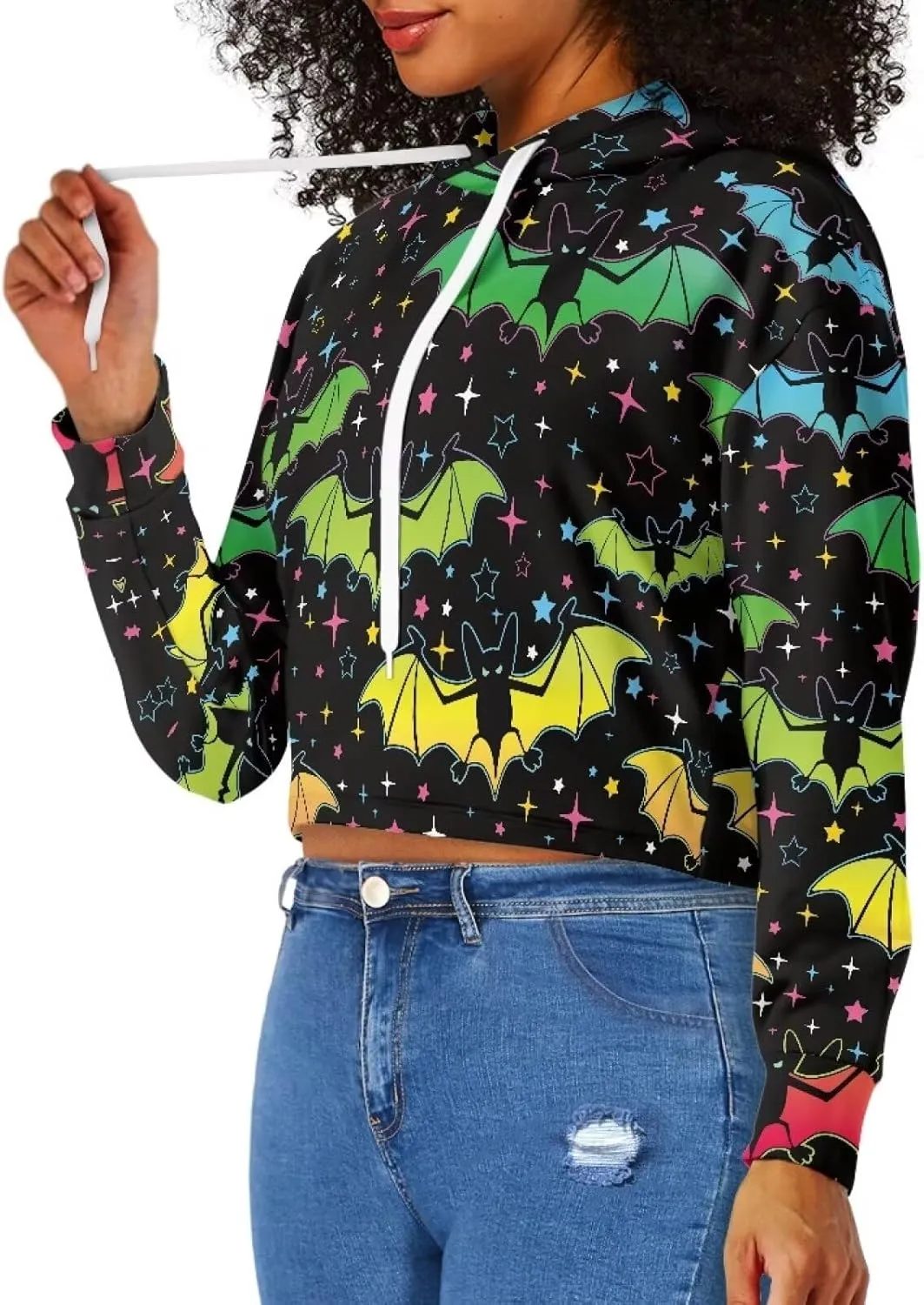 Womens Long Sleeve Crop Tops Lightweight Hoodie Pullover Blouses Drawstring Sweatshirts Casual Shirts Tunics