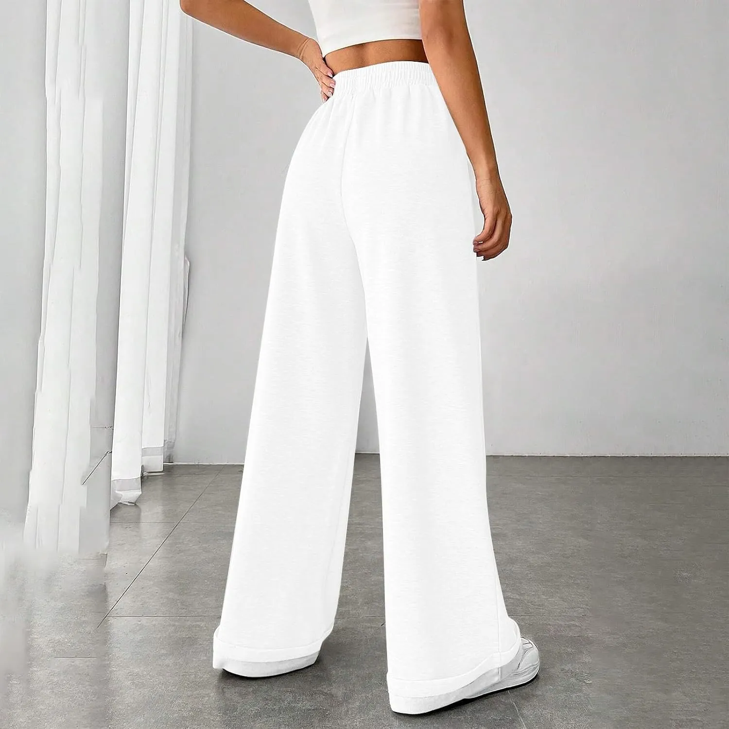Womens Lounge Pants Wide Leg Sweatpants Baggy Soft Pajama Pant Loose PJ Bottoms Pants Casual Sweat Pants with Pocket
