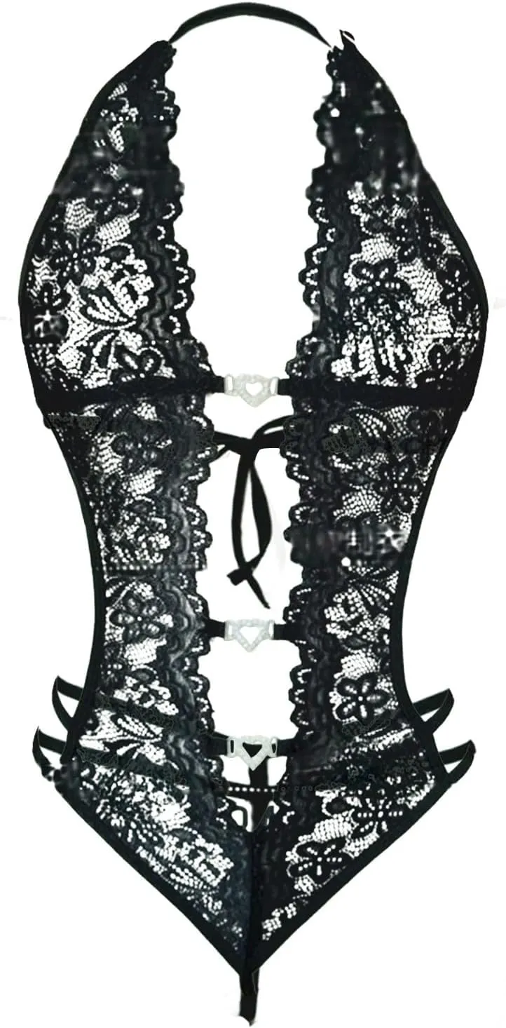 Womens Pajama Sets Beauty Tulle Elegant Reverie Sexy Lingerie Deep V Teddy Babydoll Underwear Sexy Dress Babydoll
