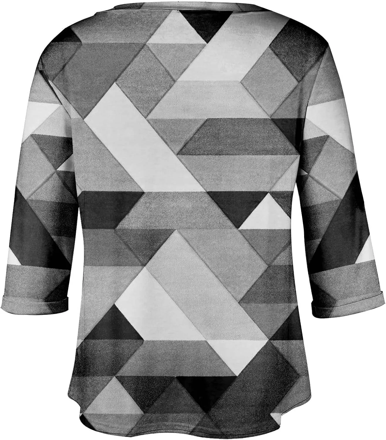 Womens Plus Size Tops V Neck Pullover Tshirts Casual Floral Printed Tunics Trendy Half Sleeve Spring Henley Shirts